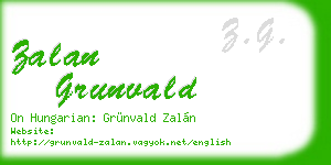 zalan grunvald business card