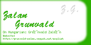 zalan grunvald business card